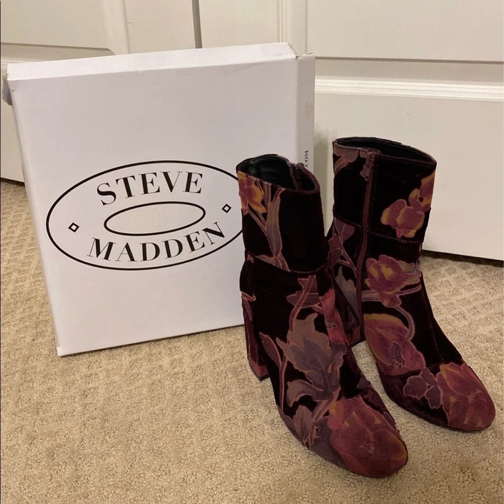 Steve Madden Floral Booties